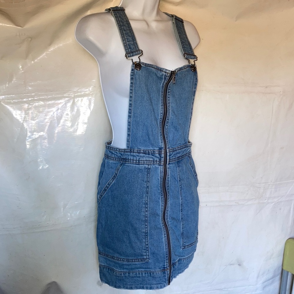 Super cute Denim Mini Overalls Skirt